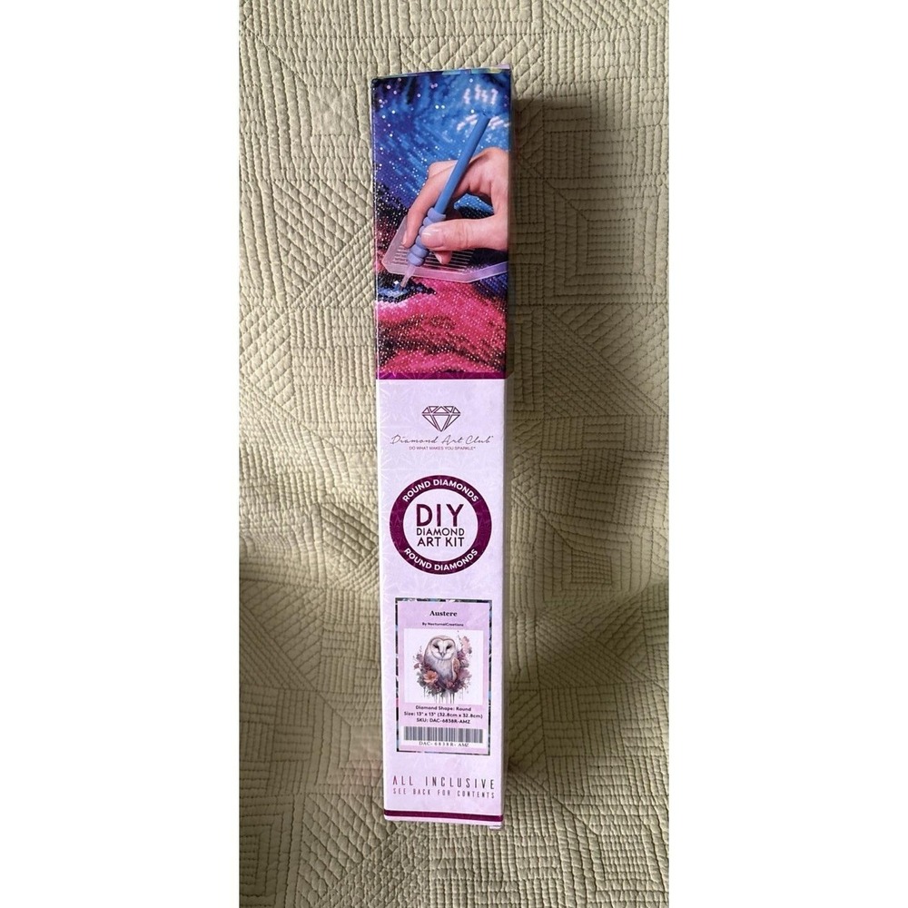 Diamond Art Club Austere - Owl Diamond Painting Kit Round Diamonds for Adults